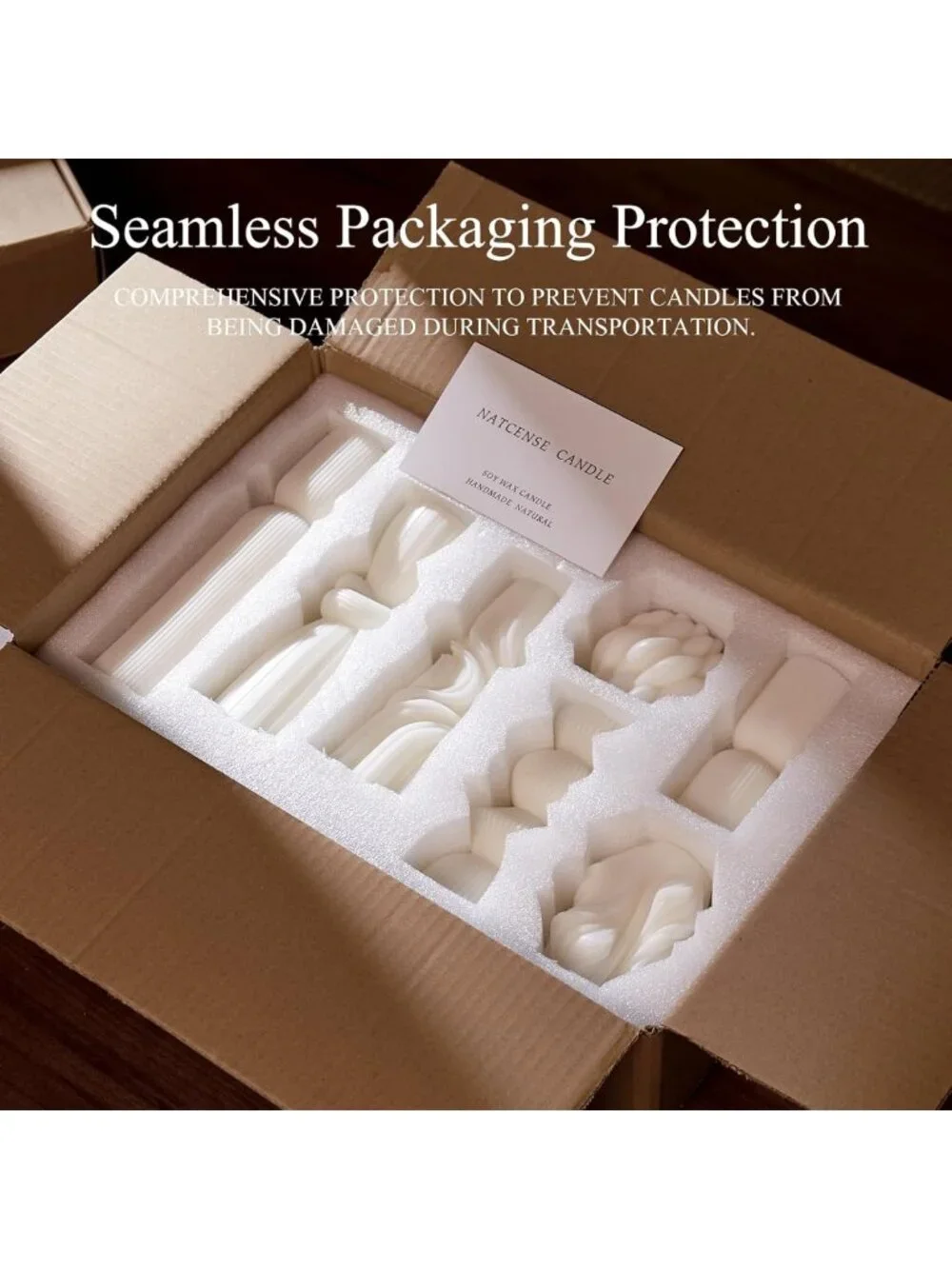 7-Pack Ribbed Soy Wax Pillar Candles - Aesthetic Home Decor & Gift Set